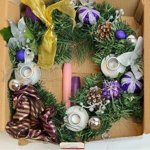 Advent Christmas wreath candle holder